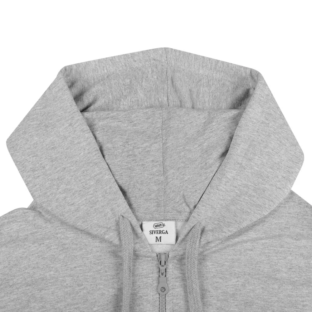 Толстовка на молнии с капюшоном Unit Siverga, серый меланж - фото 5