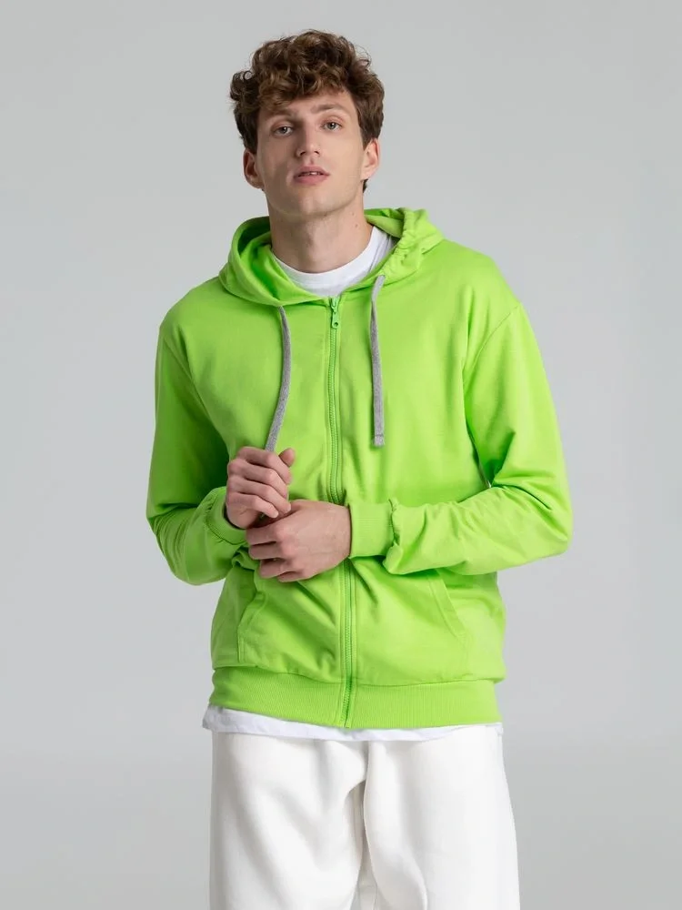 Толстовка на молнии с капюшоном Unit Siverga, зеленое яблоко - фото 18