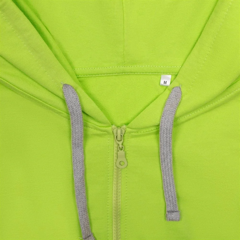 Толстовка на молнии с капюшоном Unit Siverga, зеленое яблоко - фото 6