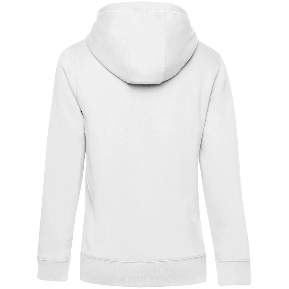 Толстовка на молнии с капюшоном женская Queen, белая - фото 3