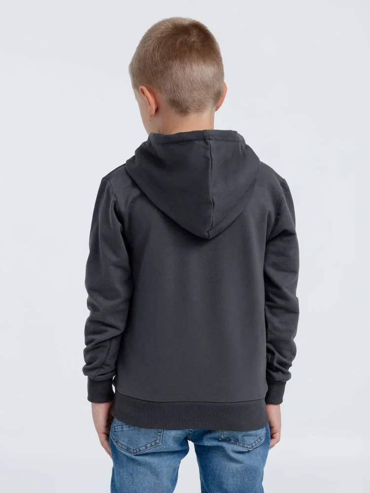 Толстовка с капюшоном детская Kirenga Kids, темно-серая (графит) - фото 7