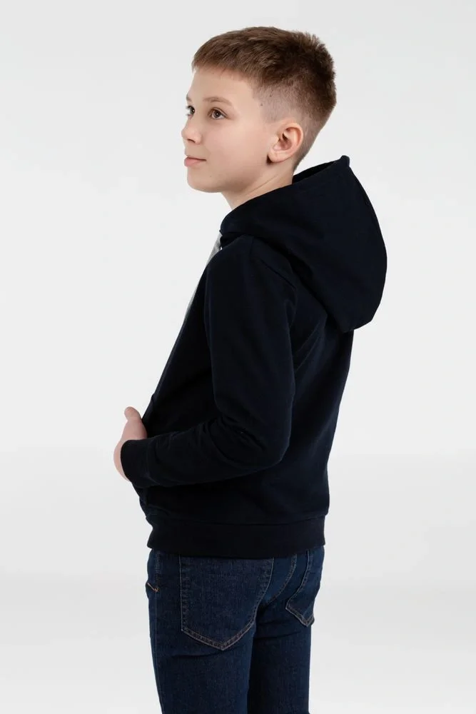 Толстовка с капюшоном детская Kirenga Kids, темно-синяя - фото 6