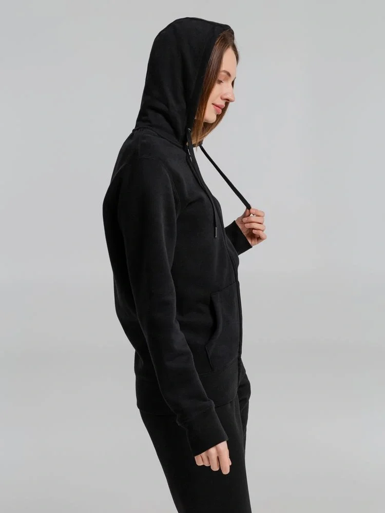 Толстовка на молнии с капюшоном унисекс King, черная - фото 16