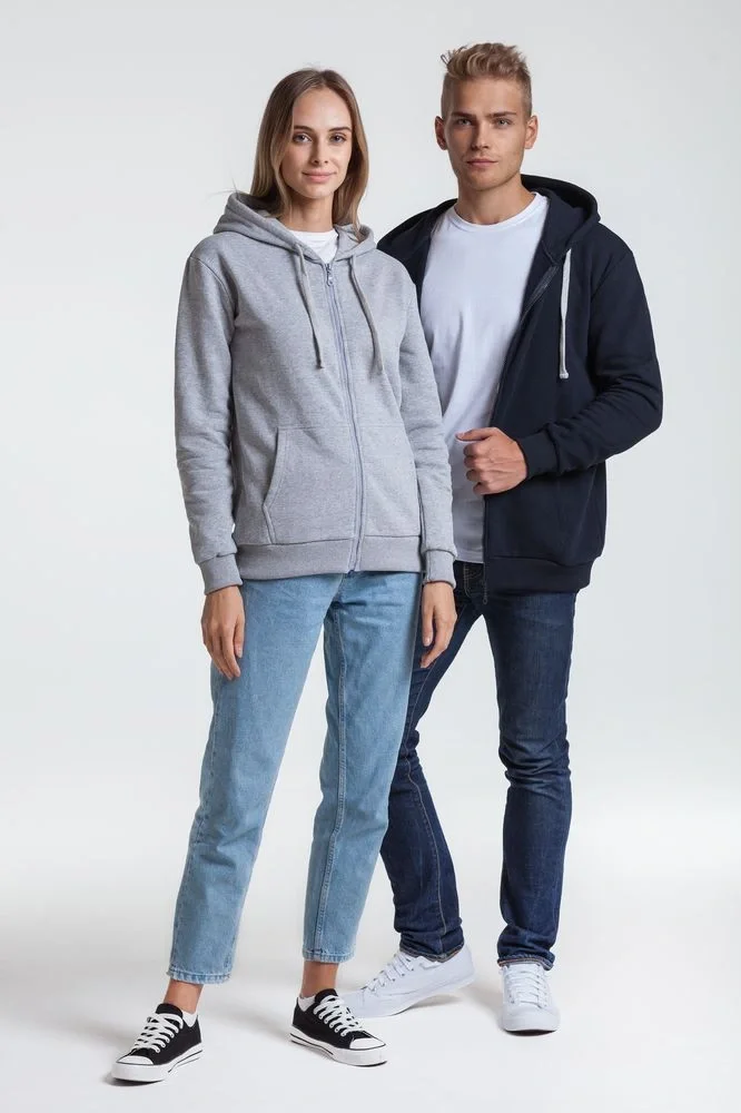 Толстовка с капюшоном на молнии Unit Siverga Heavy, темно-зеленая - фото 10