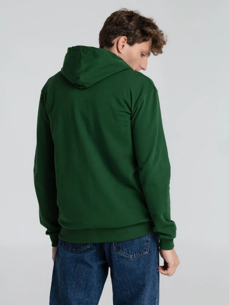 Толстовка с капюшоном на молнии Unit Siverga Heavy, темно-зеленая - фото 16