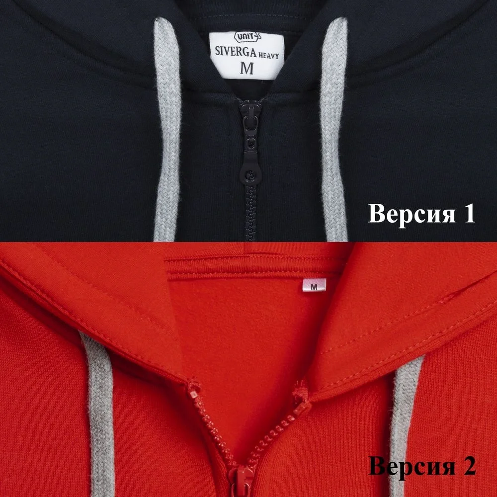 Толстовка с капюшоном на молнии Unit Siverga Heavy, темно-зеленая - фото 7