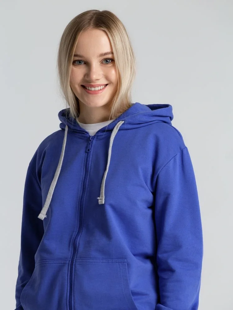 Толстовка на молнии с капюшоном Unit Siverga , ярко-синяя - фото 18