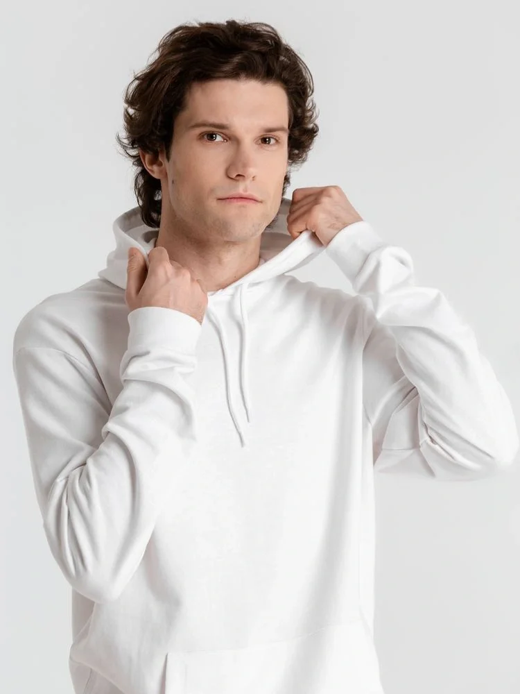 Толстовка с капюшоном унисекс Hoodie, белая - фото 14