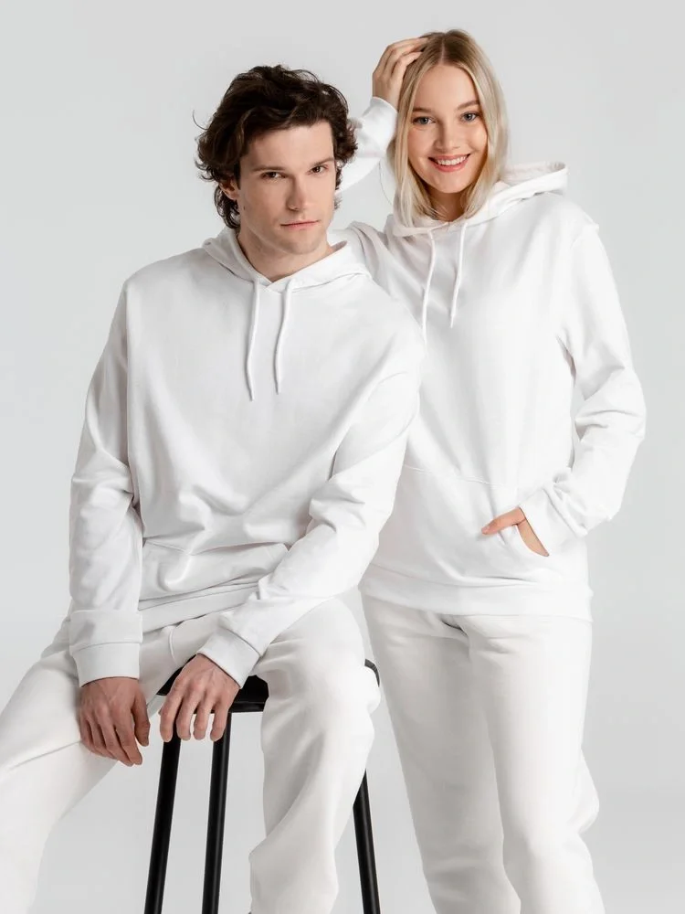 Толстовка с капюшоном унисекс Hoodie, белая - фото 21