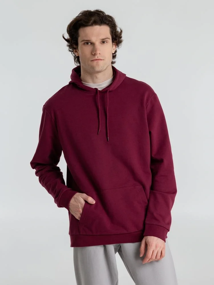 Толстовка с капюшоном унисекс Hoodie, бордовая - фото 17