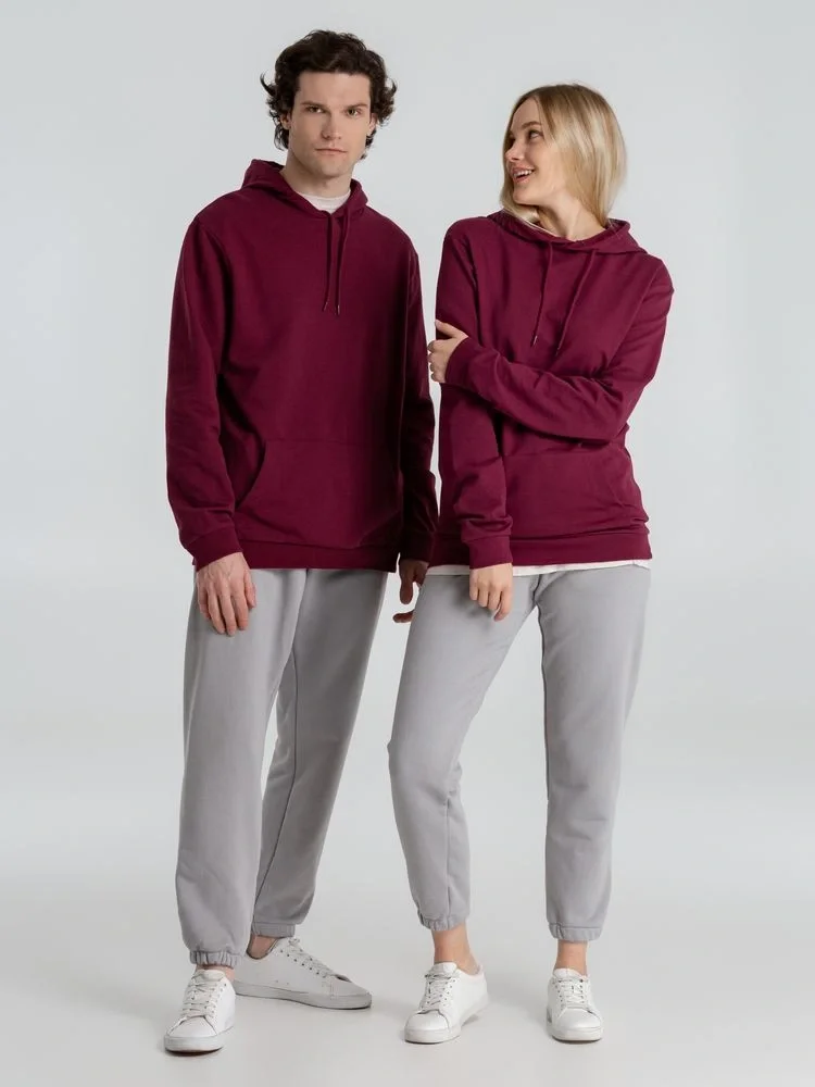 Толстовка с капюшоном унисекс Hoodie, бордовая - фото 22