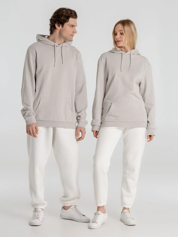 Толстовка с капюшоном унисекс Hoodie, дымчато-серая - фото 22