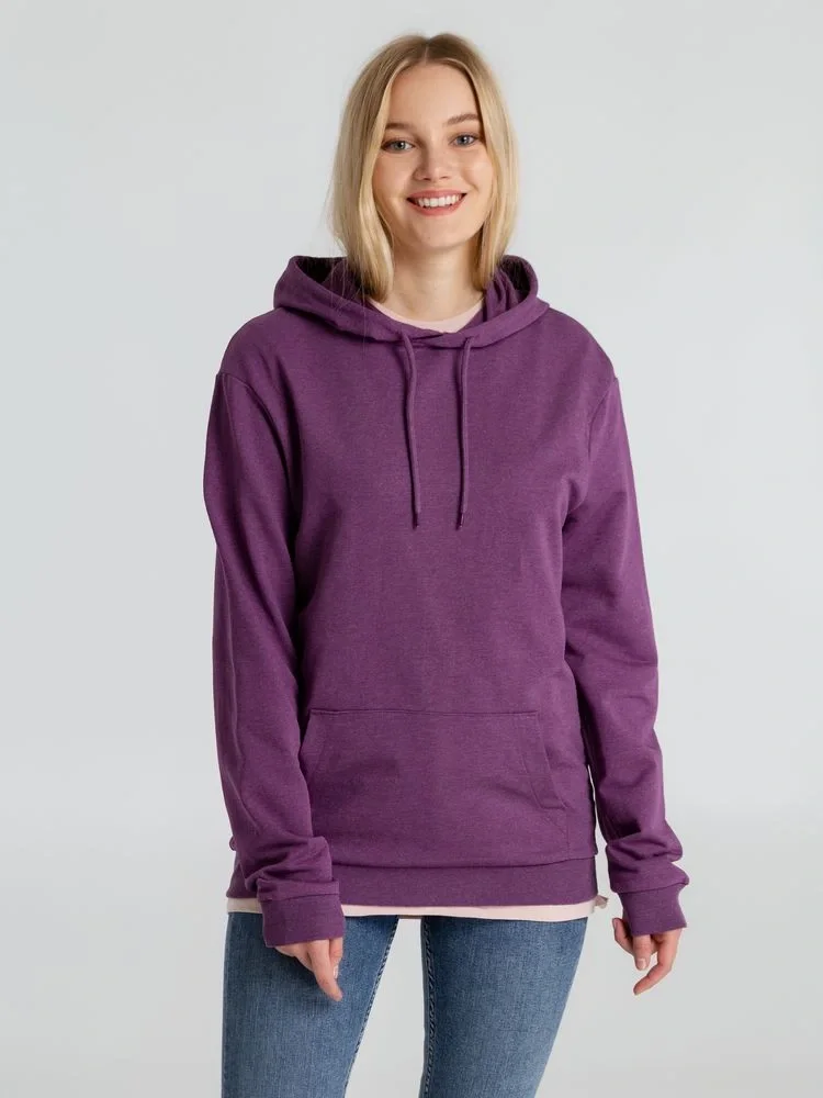 Толстовка с капюшоном унисекс Hoodie, фиолетовый меланж - фото 12