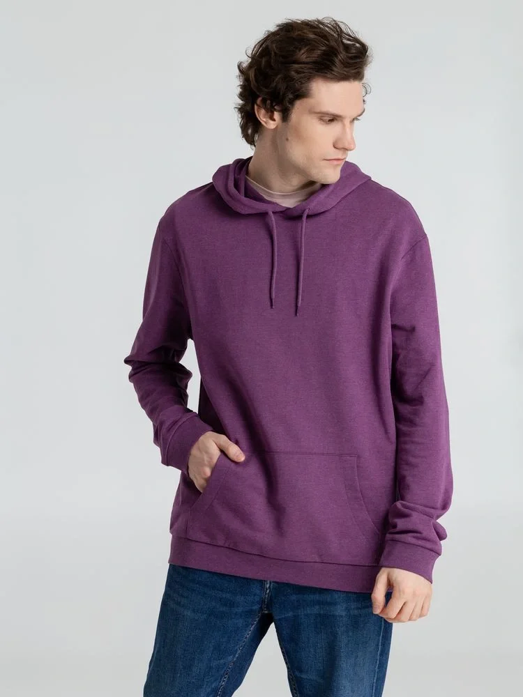 Толстовка с капюшоном унисекс Hoodie, фиолетовый меланж - фото 17