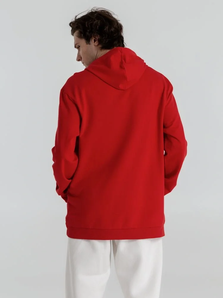 Толстовка с капюшоном унисекс Hoodie, красная - фото 13