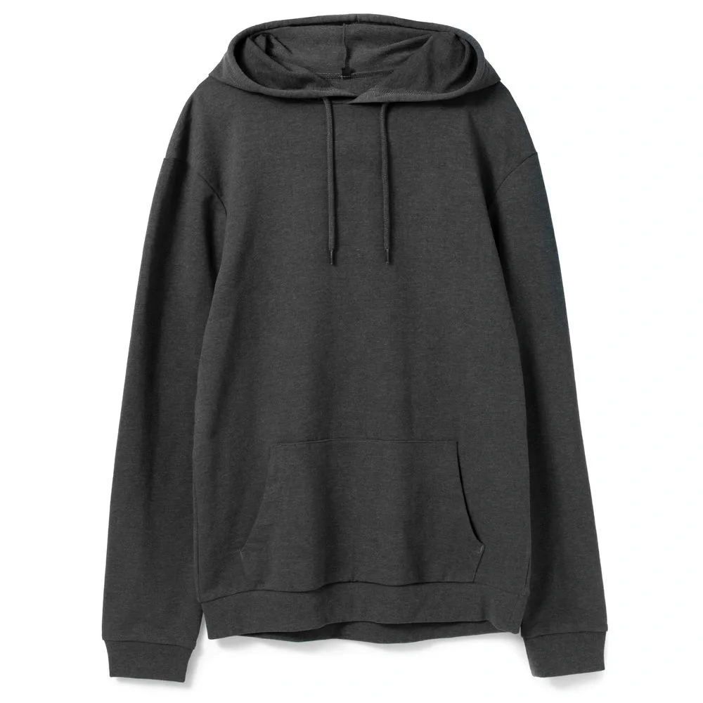 Толстовка с капюшоном унисекс Hoodie, серый меланж (антрацит) - фото 7
