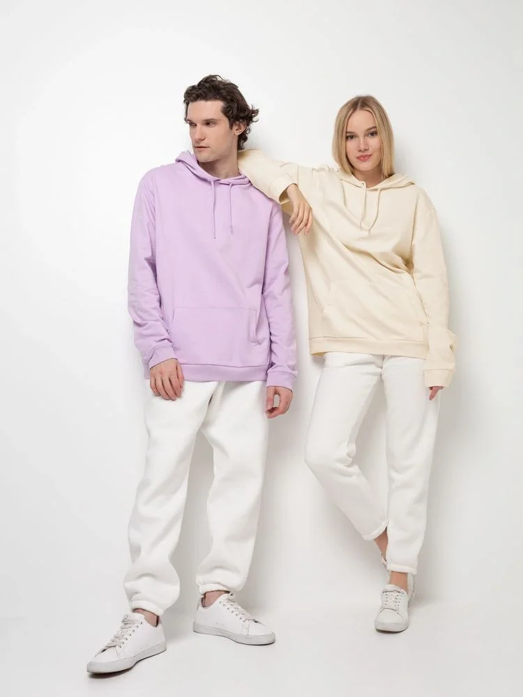 Толстовка с капюшоном унисекс Hoodie, светло-желтая - фото 20