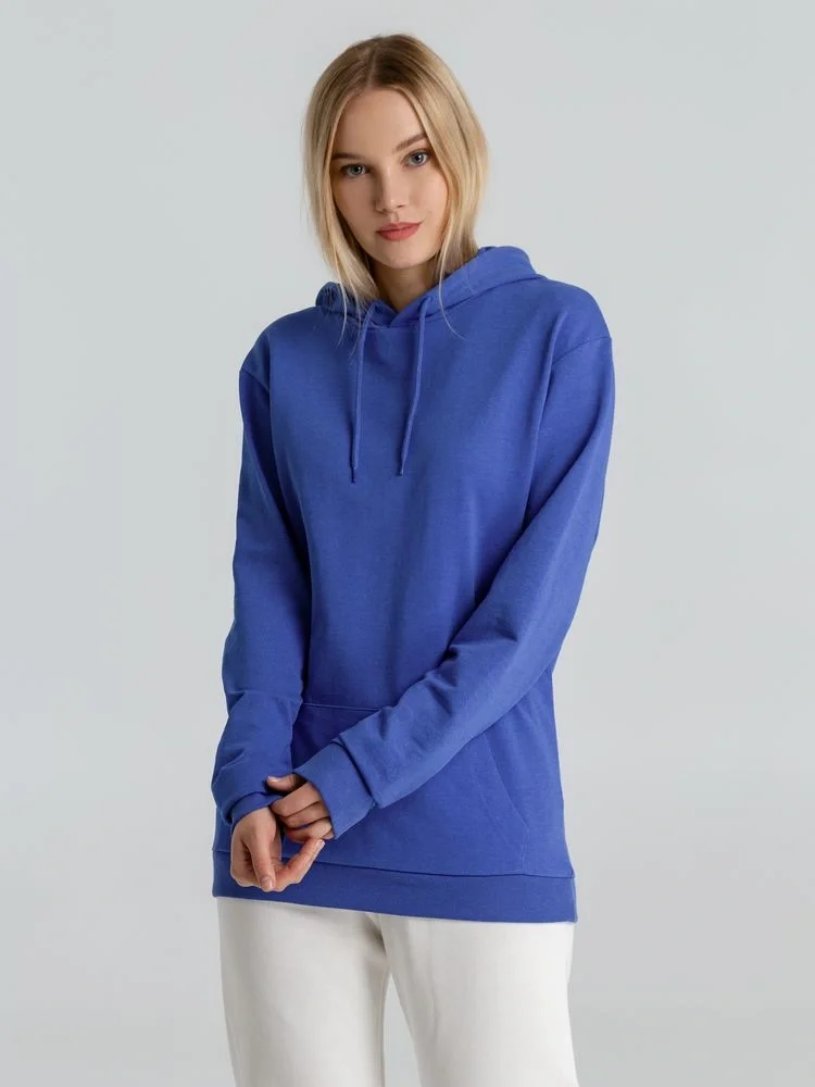 Толстовка с капюшоном унисекс Hoodie, ярко-синий меланж - фото 12