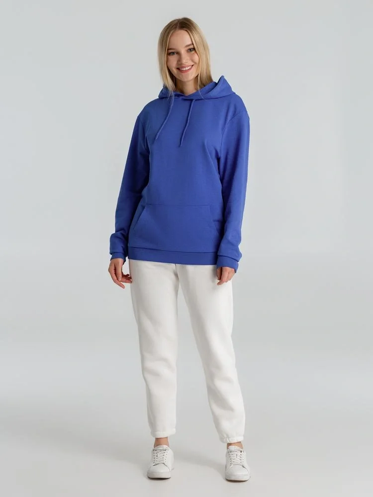 Толстовка с капюшоном унисекс Hoodie, ярко-синий меланж - фото 14