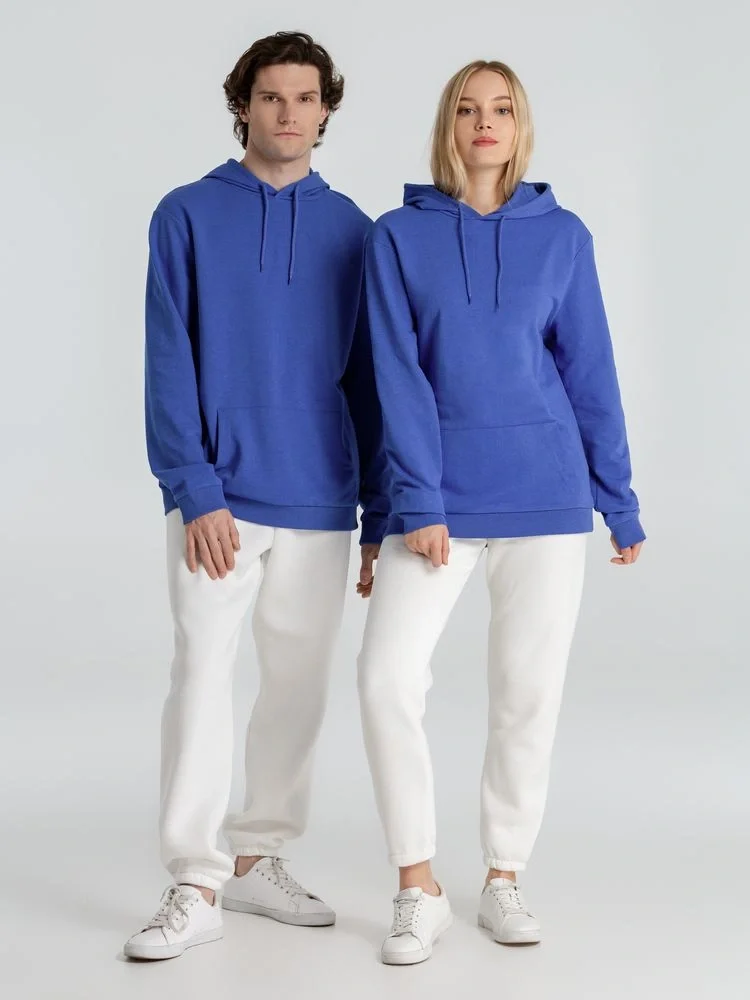 Толстовка с капюшоном унисекс Hoodie, ярко-синий меланж - фото 21