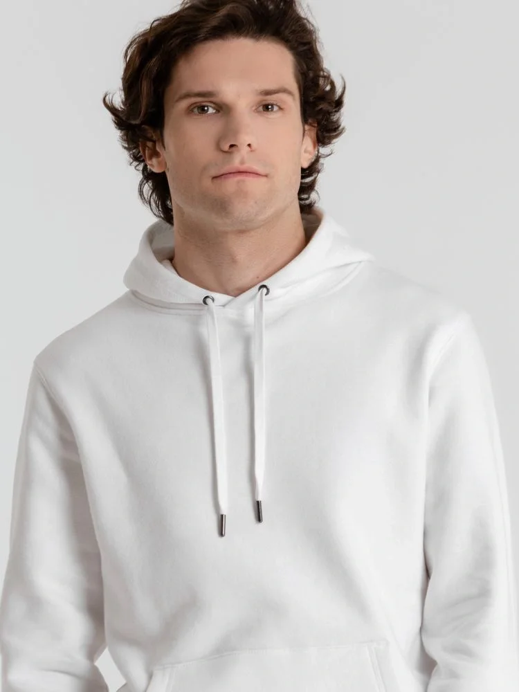 Толстовка с капюшоном унисекс King, белая - фото 12