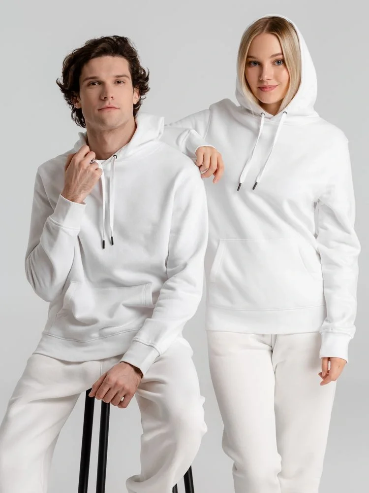 Толстовка с капюшоном унисекс King, белая - фото 16