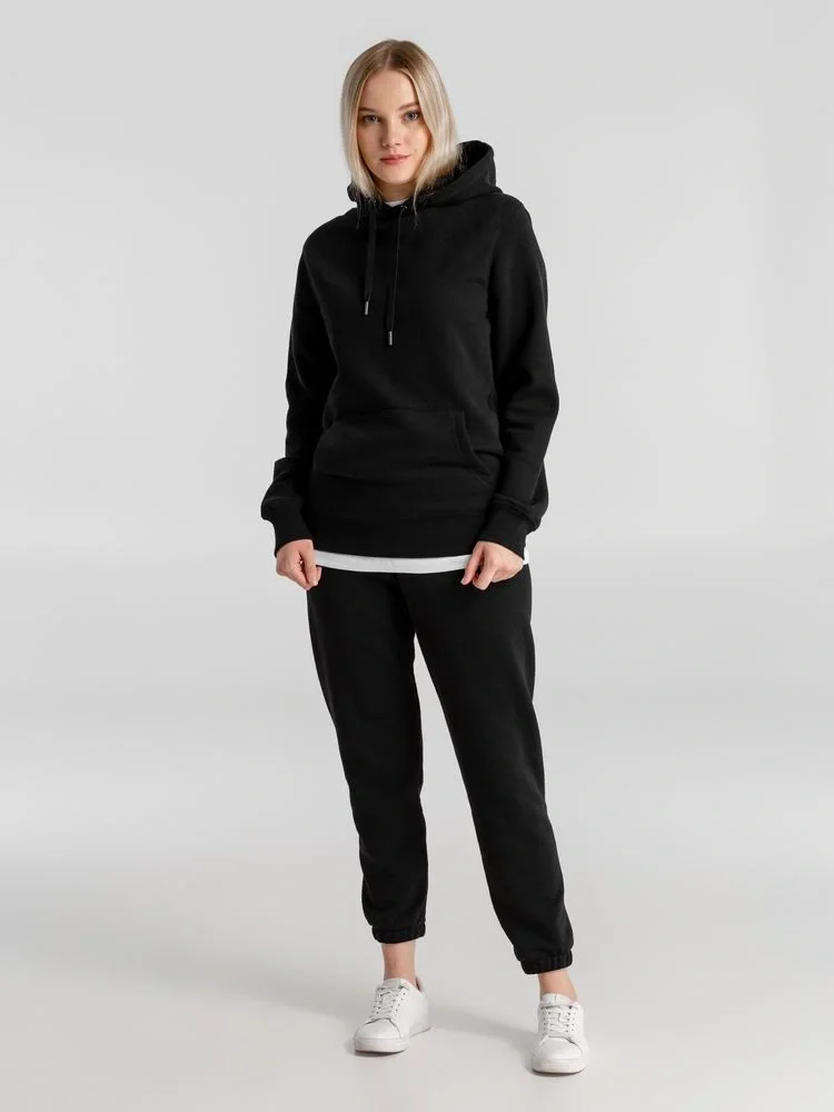 Толстовка с капюшоном унисекс King, черная - фото 9