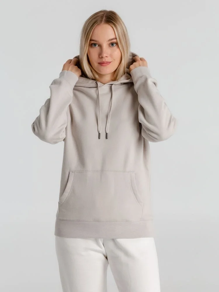 Толстовка с капюшоном унисекс King, дымчато-серая - фото 13