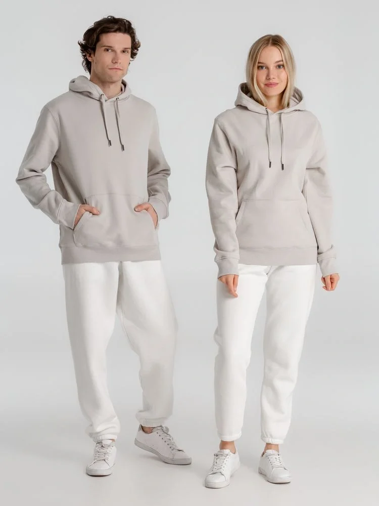 Толстовка с капюшоном унисекс King, дымчато-серая - фото 17