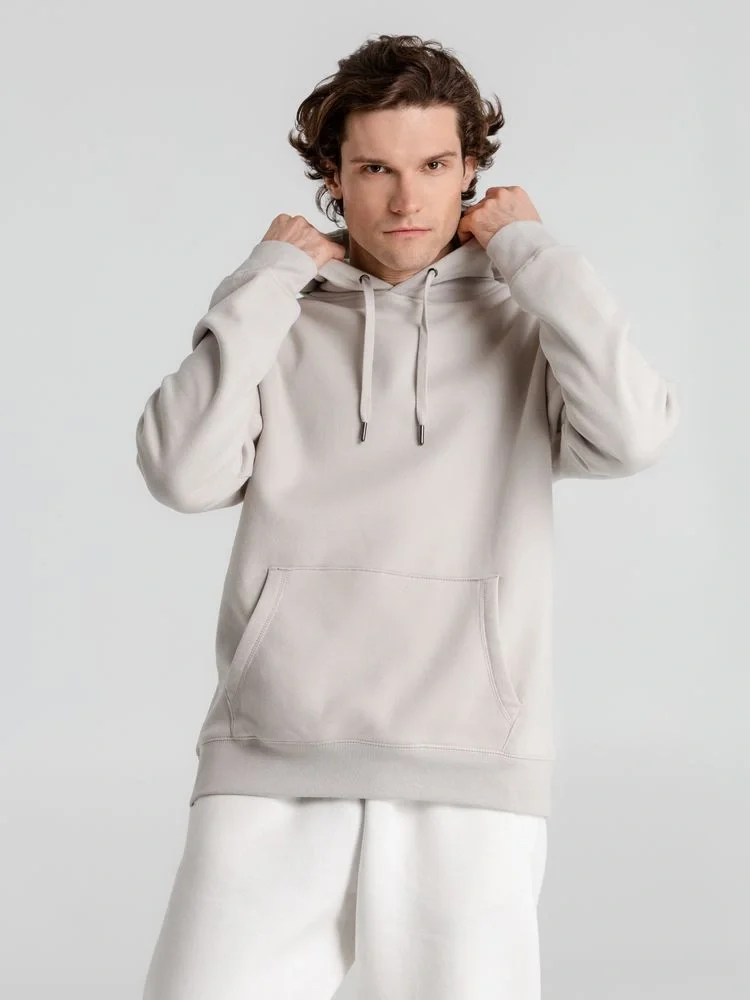 Толстовка с капюшоном унисекс King, дымчато-серая - фото 8