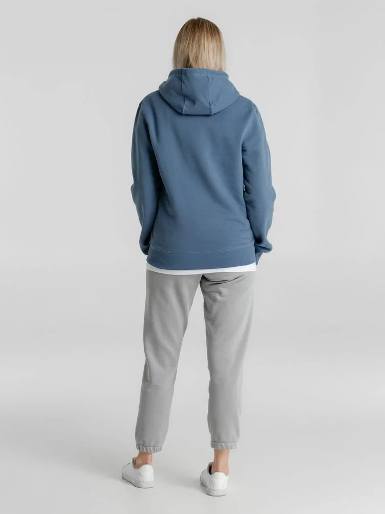 Толстовка с капюшоном унисекс King, серо-синяя - фото 11