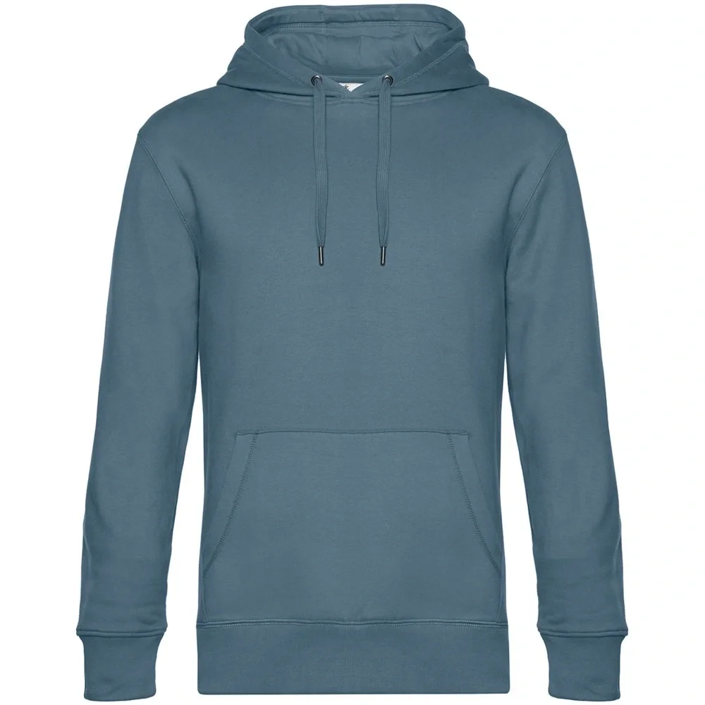 Толстовка с капюшоном унисекс King, серо-синяя - фото 2