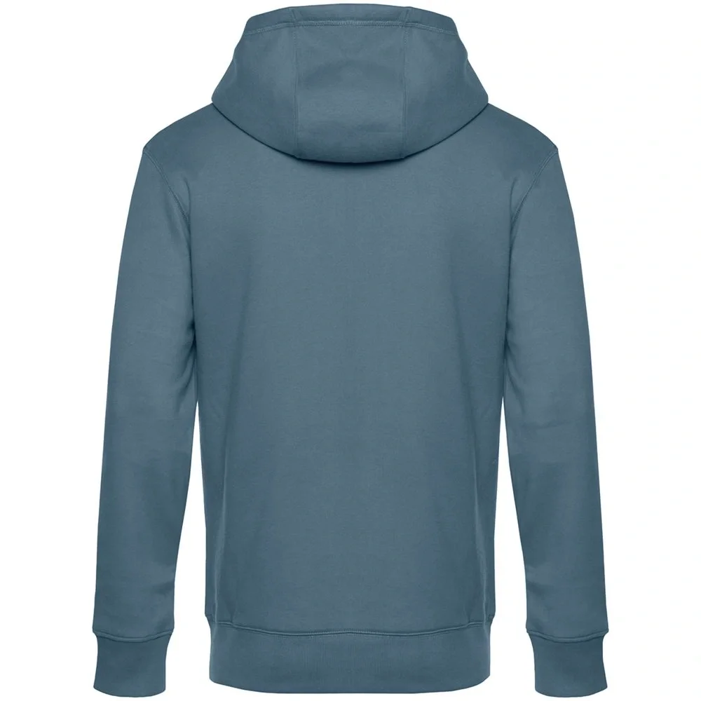 Толстовка с капюшоном унисекс King, серо-синяя - фото 3