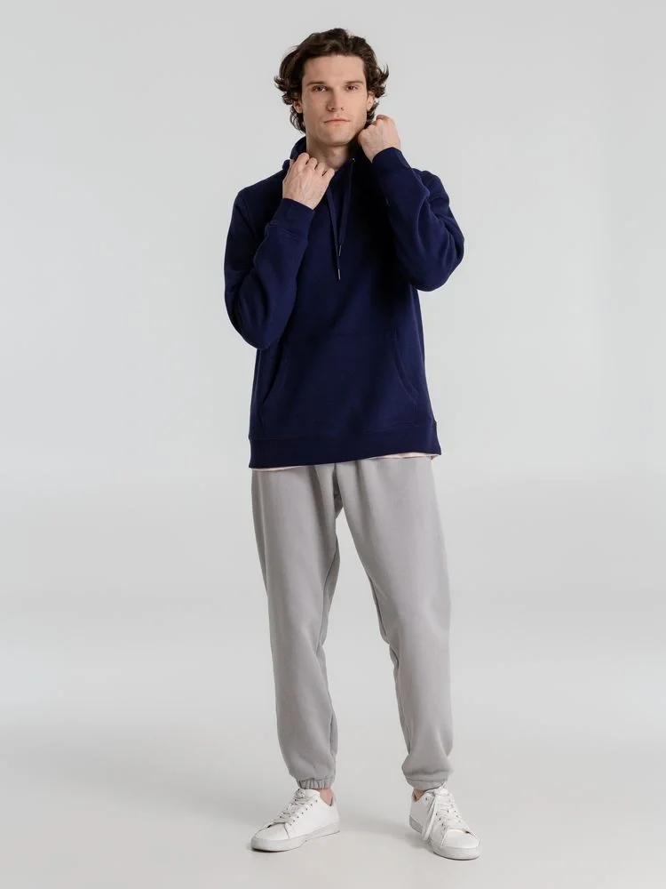 Толстовка с капюшоном унисекс King, темно-синяя - фото 14