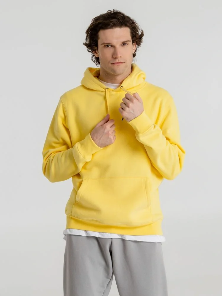 Толстовка с капюшоном унисекс King, желтая - фото 8