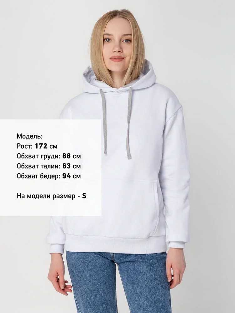 Толстовка с капюшоном Unit Kirenga Heavy, белая - фото 16