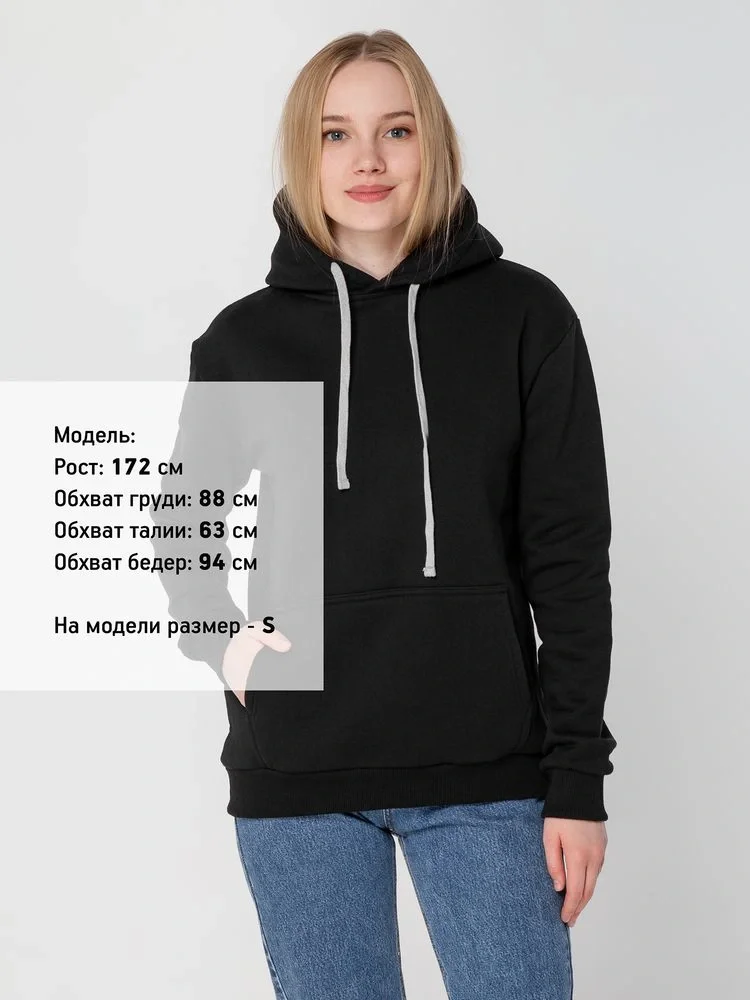 Толстовка с капюшоном Unit Kirenga Heavy, черная - фото 18