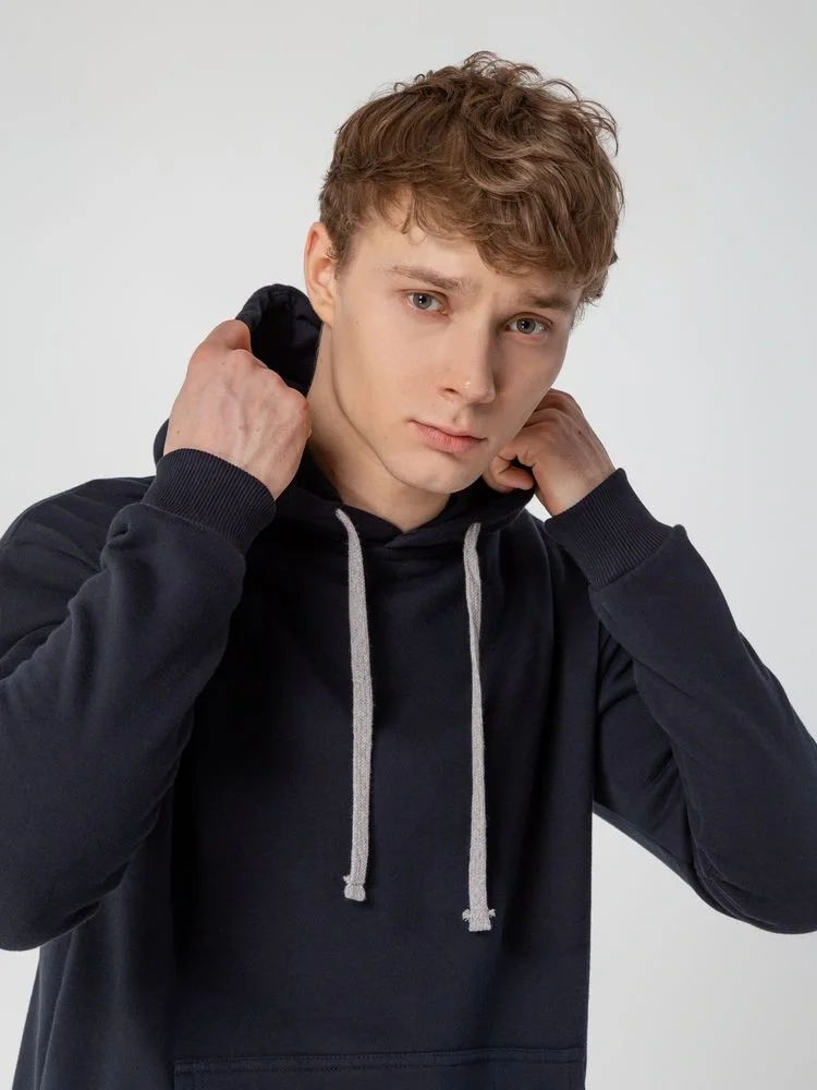 Толстовка с капюшоном Unit Kirenga Heavy, темно-синяя - фото 23