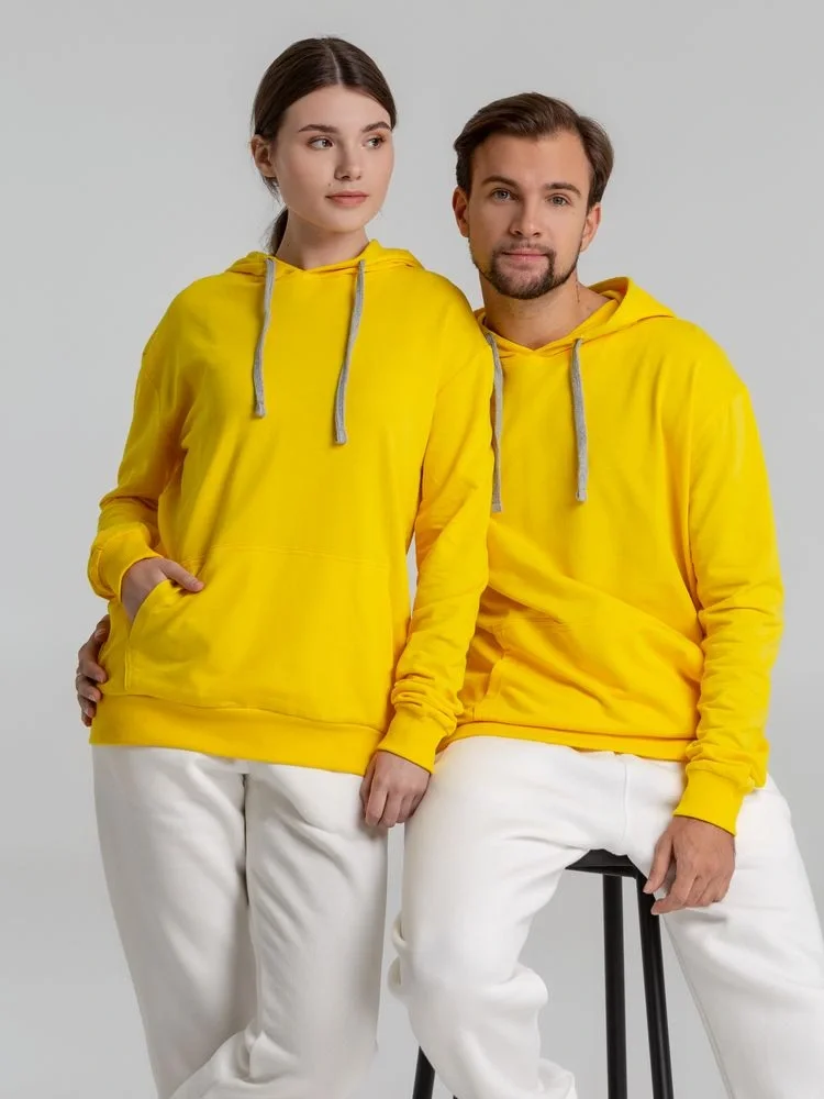 Толстовка с капюшоном Unit Kirenga, желтая - фото 18