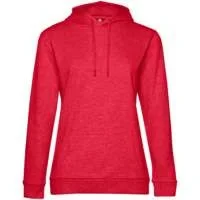 Толстовка с капюшоном женская Hoodie, красный меланж - фото 1