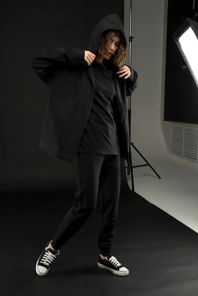 Толстовка унисекс H3, черная - фото 2