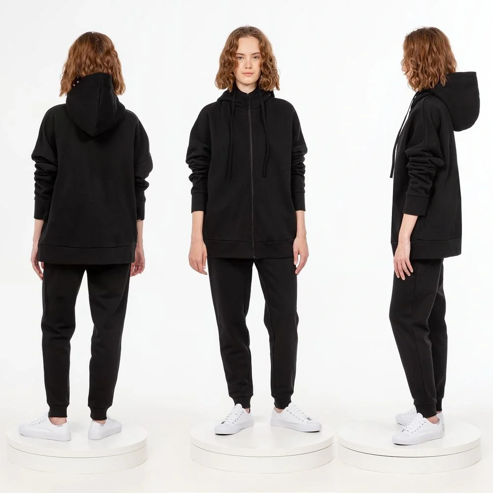 Толстовка унисекс H3, черная - фото 3