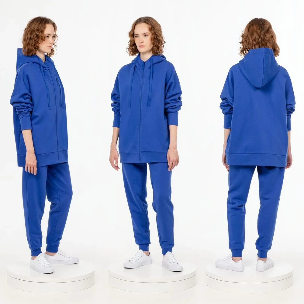 Толстовка унисекс H3, синяя - фото 3