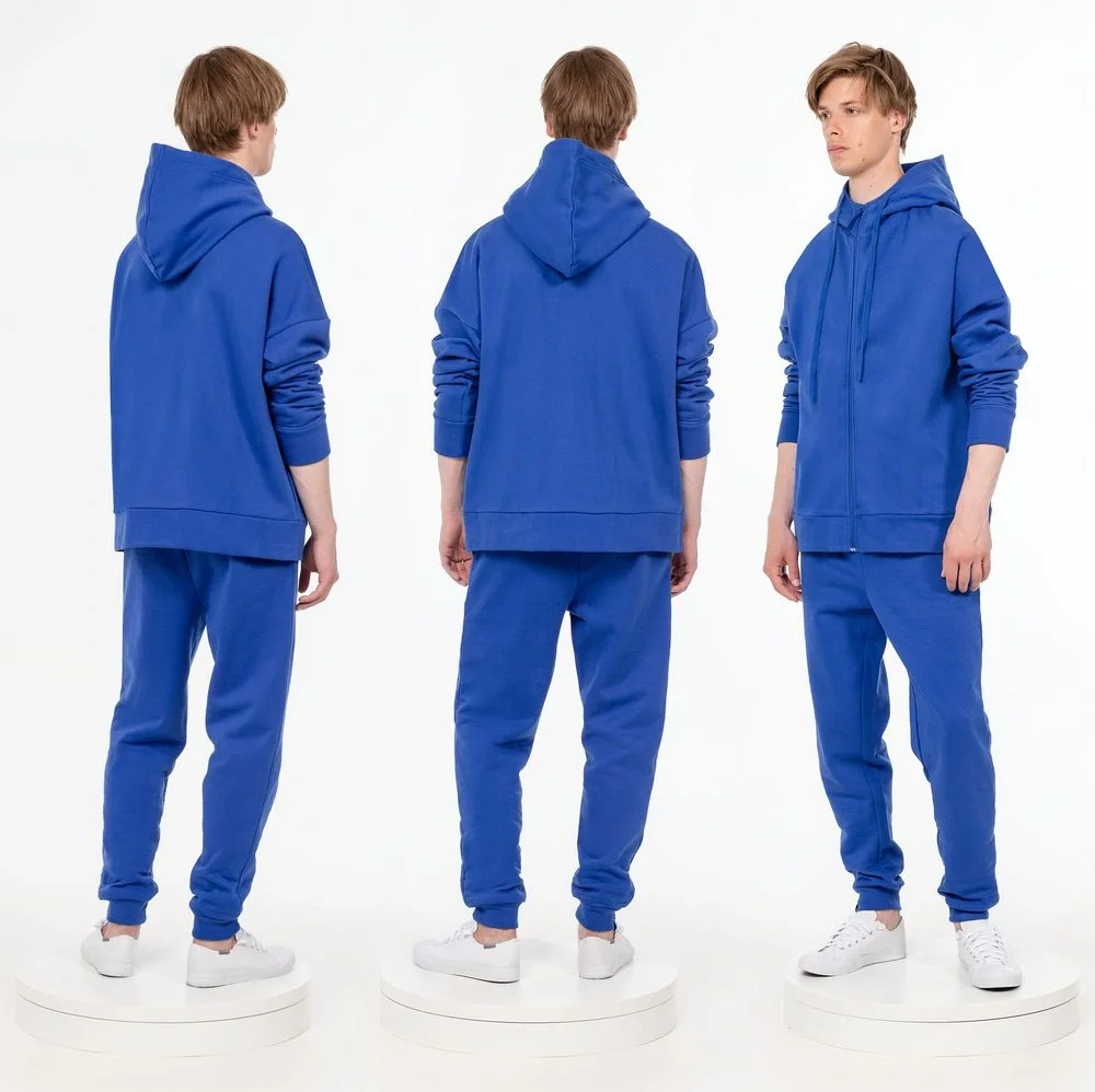 Толстовка унисекс H3, синяя - фото 5