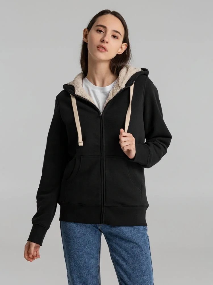 Толстовка унисекс на молнии Sherpa 280, черная - фото 13