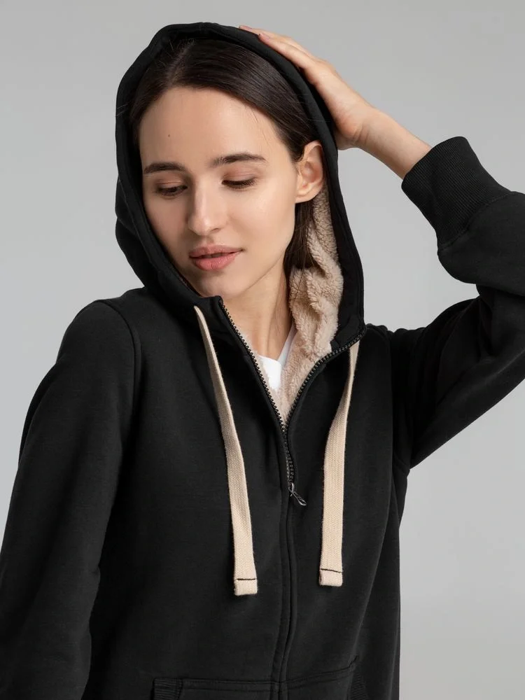 Толстовка унисекс на молнии Sherpa 280, черная - фото 16