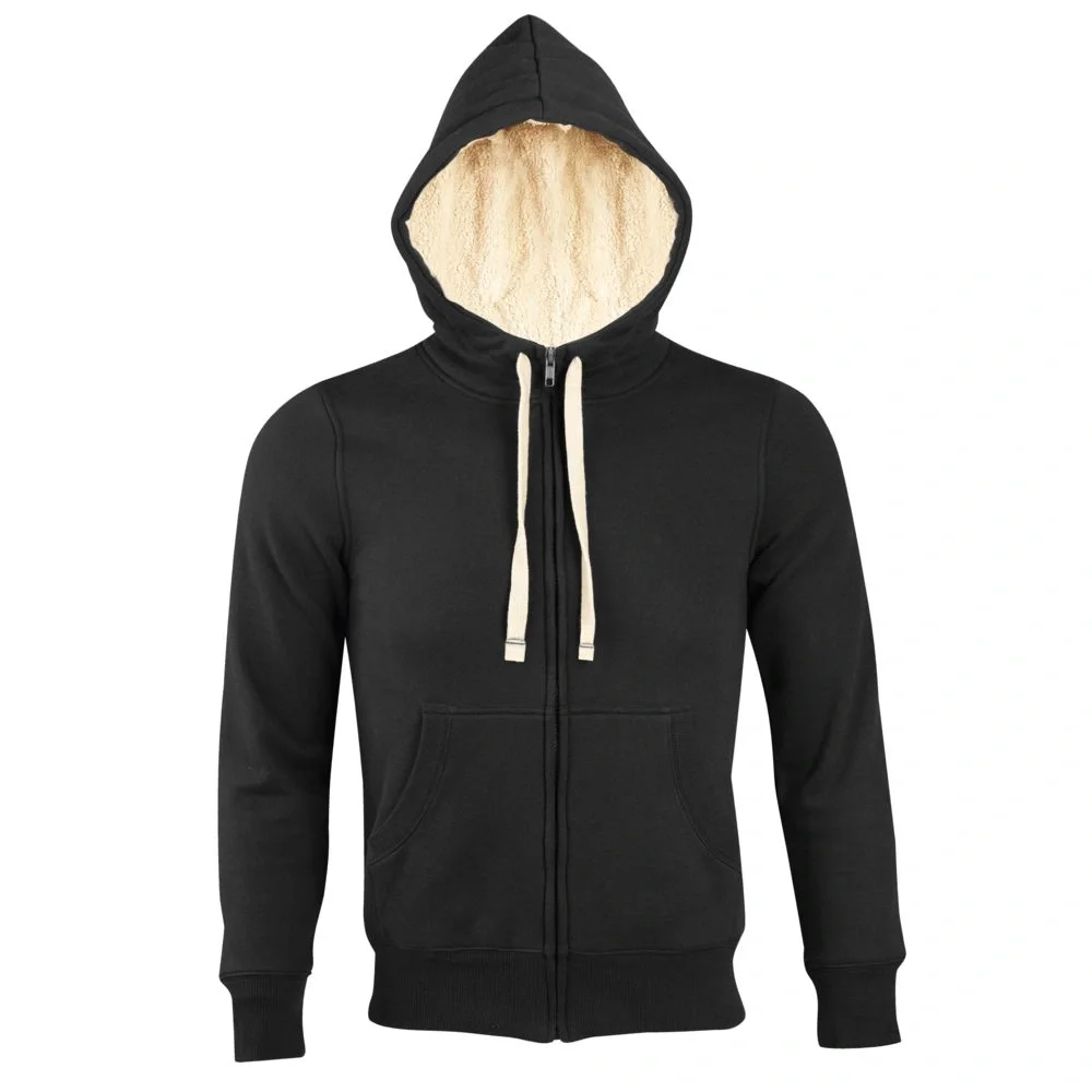 Толстовка унисекс на молнии Sherpa 280, черная - фото 2