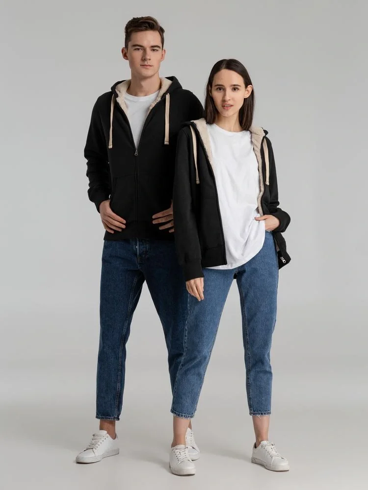 Толстовка унисекс на молнии Sherpa 280, черная - фото 21