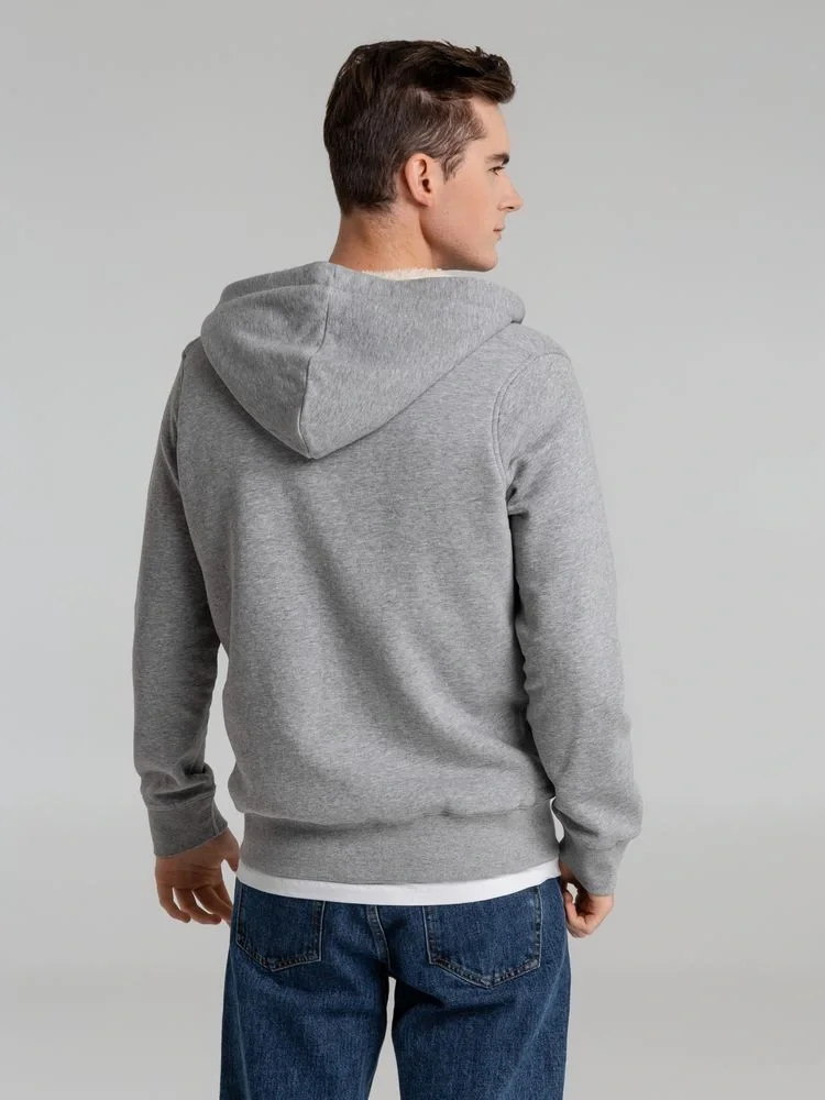 Толстовка унисекс на молнии Sherpa 280, серый меланж - фото 18