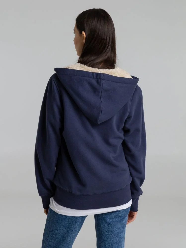 Толстовка унисекс на молнии Sherpa 280, темно-синяя - фото 15